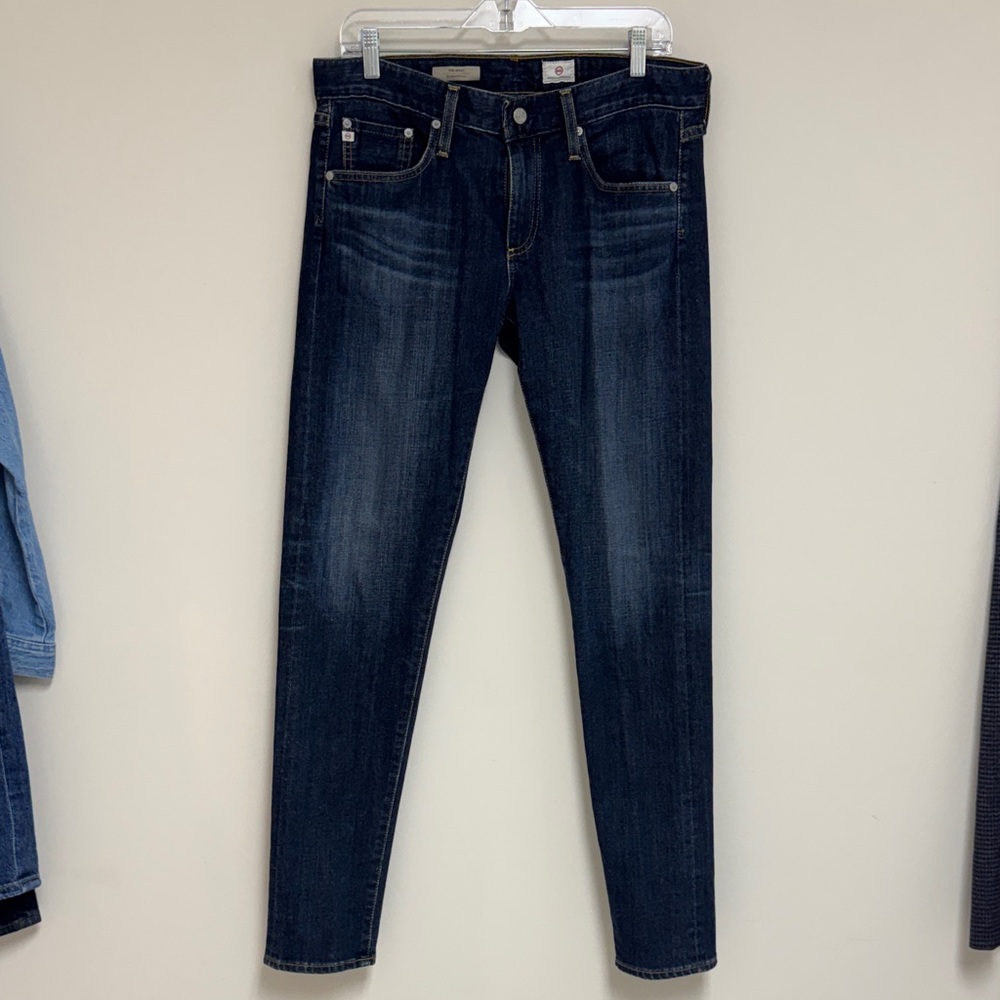 AG Adriano Goldschmied Woman’s Skinny Jeans in Dark Blue Denim